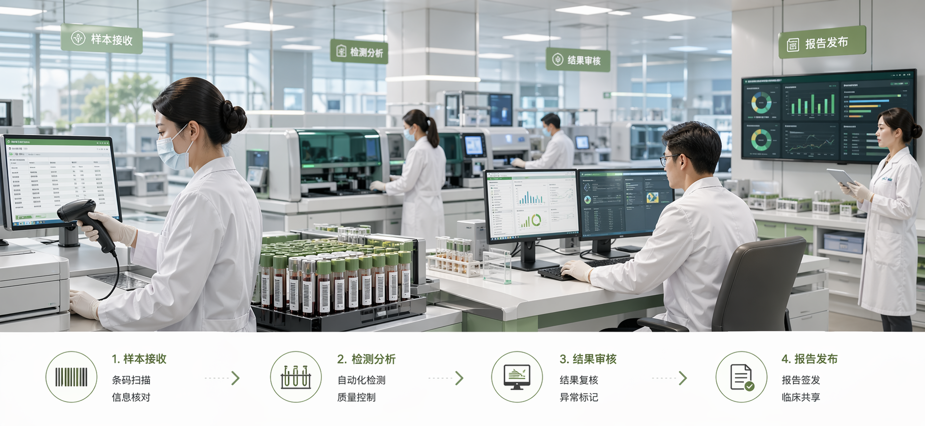 如初 LIS 系统实验室场景图